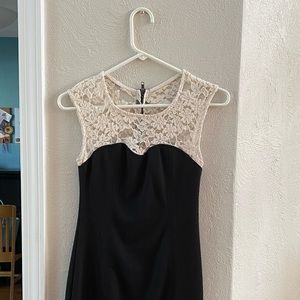 Black and cream lace dress